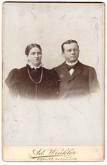 Photograph Ad. Winkler, Görlitz, Berlinerstr. 12, pair in contemporary dress
