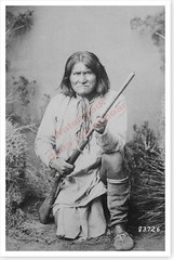 Chiricahua Apache Indian Chief Geronimo With Rifle Silver Halide Photo