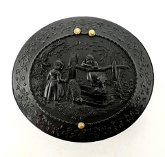Antique Union Case Daguerreotype Oval Victorian Woman Portrait Photo Case