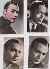 Charles Boyer 4 Photographs On Cards 15*10 With Autographs