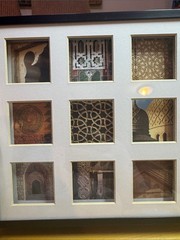 Framed 9-Window Moroccan Architectural Photo Collage – Black Frame, Cream Mat