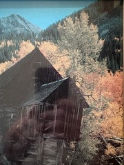 Vintage Crystal Mill Colorado Chromogenic Photograph Solid Wood Framed Large