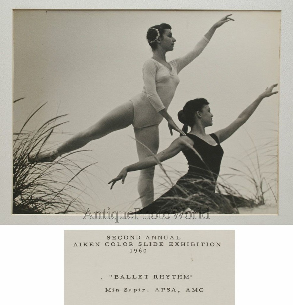 Beautiful girls ballet dancers vintage art photo