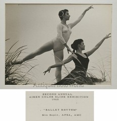 Beautiful girls ballet dancers vintage art photo