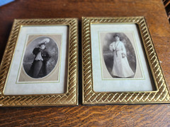 VINTAGE GESSO FRAME 1920 DEBUTANTE WITH A SET OF 2