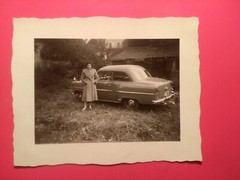 Alt Foto antik Frau Auto Technik Woman Oldtimer nice car Design dream old Photo