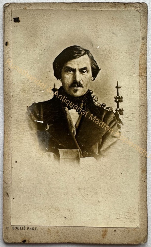orig. CDV photography photograph vintage album print 1860 H. Soulie Paris