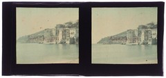 France Villefranche-Sur-Mer Photo Autochrome Plate Stereo Vintage C1910