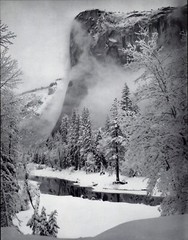 1959 Ansel Adams El Capitan Winter Scene Yosemite Valley National Park Art Photo