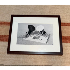 Checkers on the Beach Framed Print
