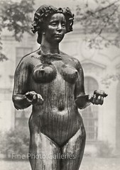1956 Original TIBOR HONTY Female Nude Statue Sculpture Large Format Silver Photo