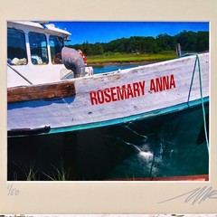 MICHAEL RAY Original Vintage Signed LI Seascape Fishing Boat Photograph Print