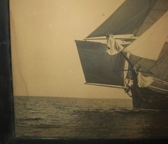 Antique CHARLES BOLLES ‘Benjamin F Packard’ SAILBOAT Sailing Gelatin PHOTOGRAPH