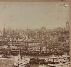 Antique John S Johnston ‘NEW YORK East River from BROOKLYN BRIDGE’ Photograph