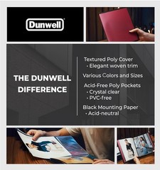Dunwell Art Portfolio 8.5×11 Folder (Ruby), Black Mounting Paper
