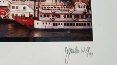 J Miles Wolf Tall Stack 1999 Riverboat Signed Framed Photograph