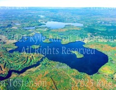Teal Lake, Hayward, Sawyer County, Wisconsin Aerial Photograph. Frame Optional.
