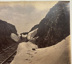 Antique ANDREW J RUSSELL Halls Cut’ Union Pacific RAILROAD Great West PHOTOGRAPH