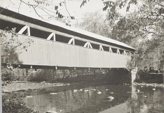 Black & White Covered Bridge Landscape Photography W. Galen Barton 1960’s