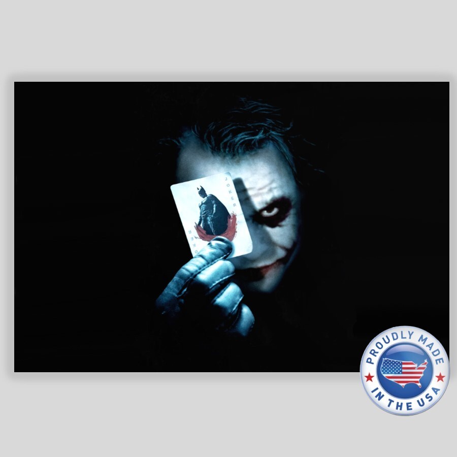 Joker with Batman card Premium Glossy Photo Wall Art 13″ x 19″