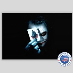 Joker with Batman card Premium Glossy Photo Wall Art 13″ x 19″