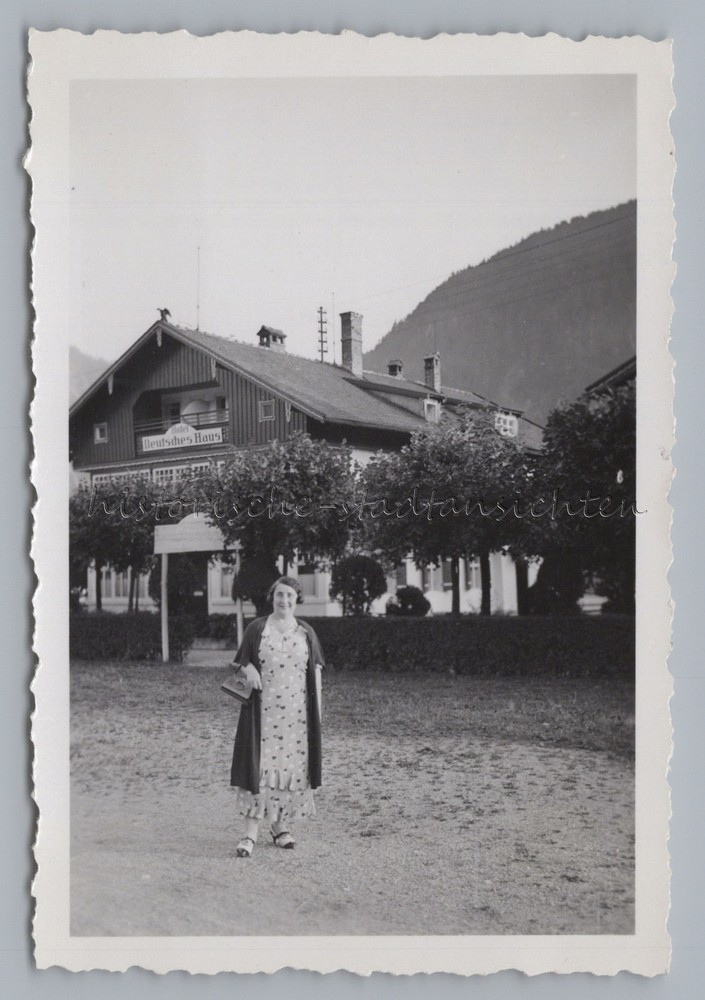 Bayrischzell 1935 – Hotel Deutsches Haus Biergarten – Old Photo 1930s