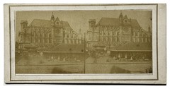 Paris Les Halles And The Church Saint-Eustache C1858 Photo Stereo Vintage Album