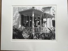 BRUCE BLUM SIGNED B&W Photo Print (13 3/4″X 17 3/4″)-«American Porch «