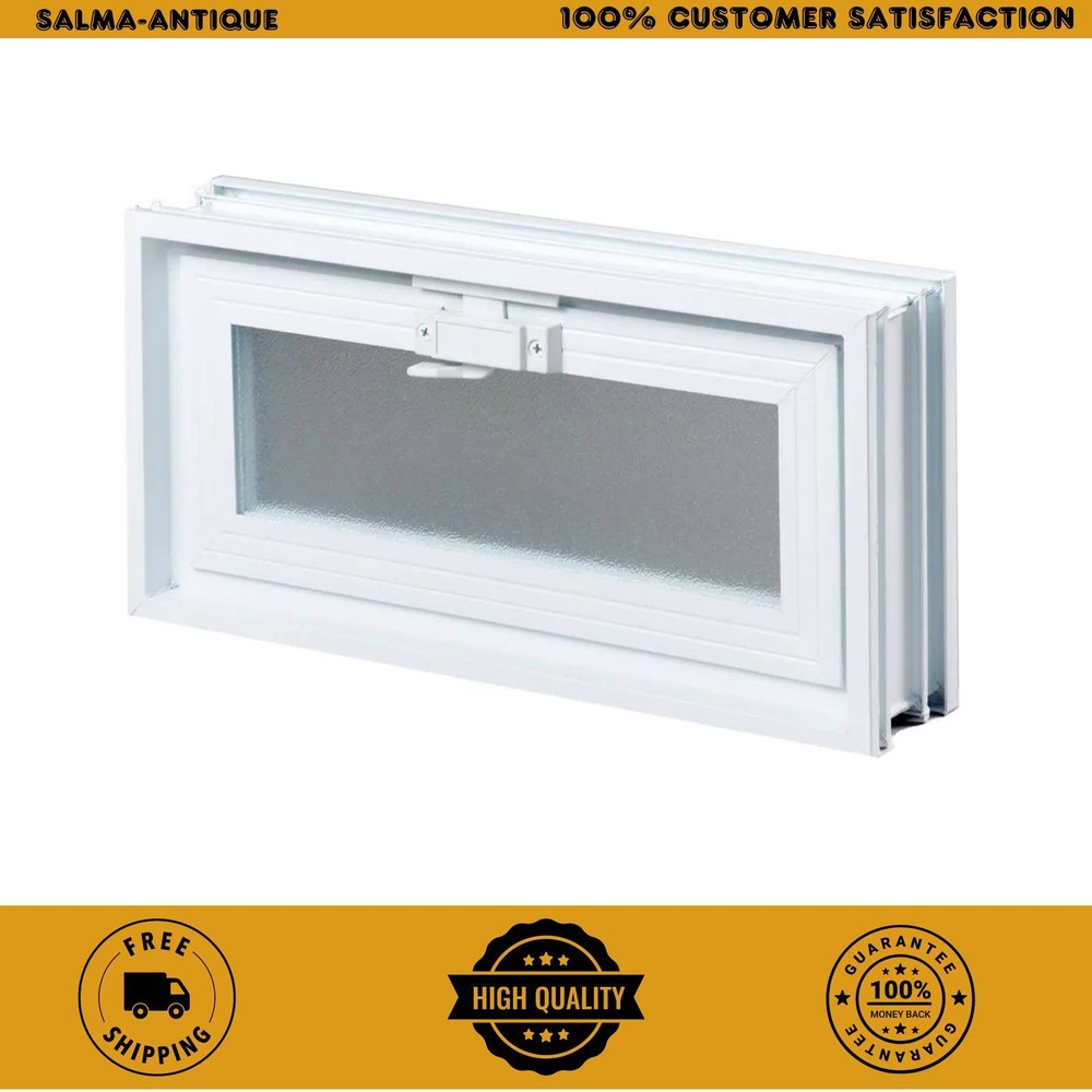 Screen Windows Ventilation Hopper Vent Glass Block Windows Removable Screen NEW