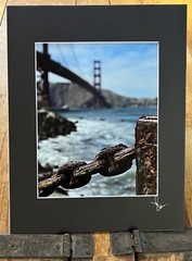 Rusty Chain and The Golden Gate Bridge, SF – Matted Fine Art Photographic Print