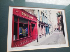 Vtg Original Signed Jani Photo of O’Brians Irish Pub Dublin Street Scene
