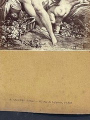 Curiosa Albumen Photograph Engraving François Boucher A. Calavas Paris 1875
