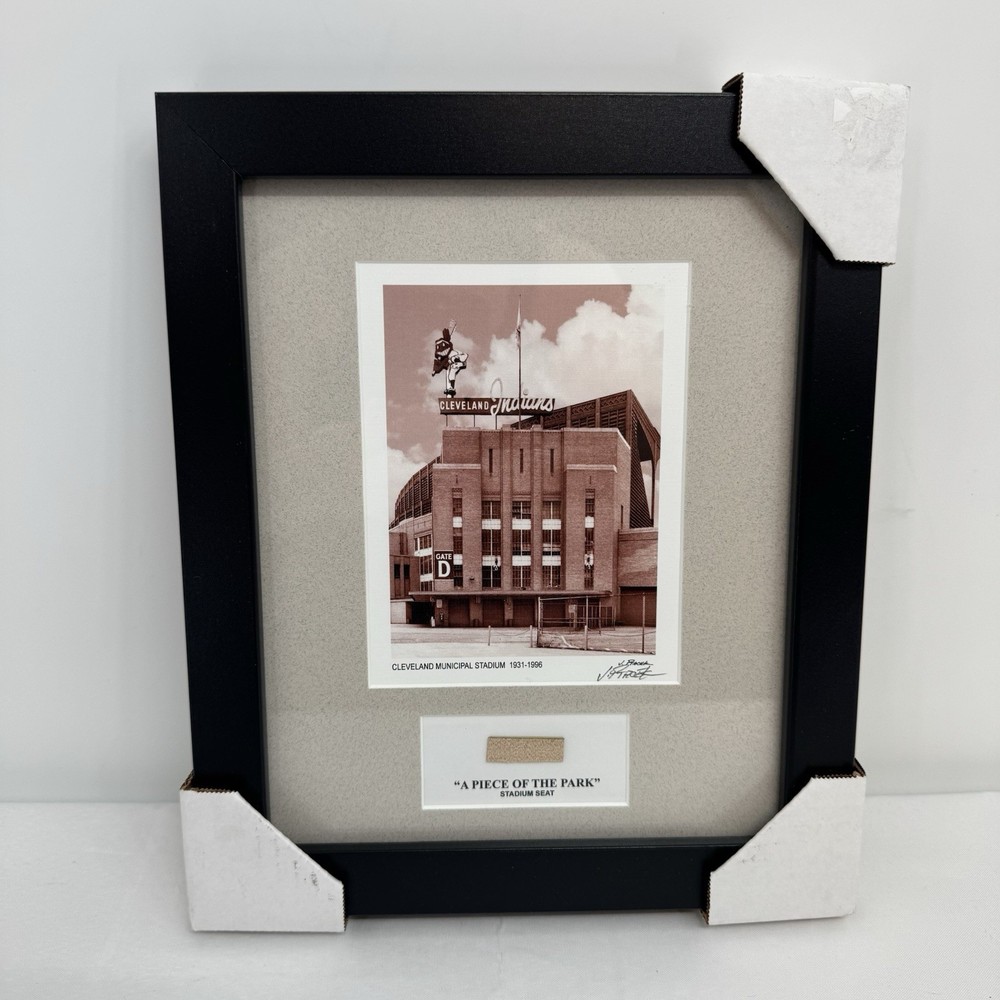cleveland municipal stadium 1931 -1996 9.5” x11.25” Signed By Jim Ptacek