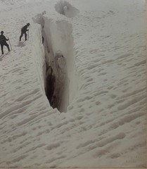 Original 1888 VITTORIO SELLA ‘Crevasse on Glacier Blanc’ Gelatin Silver PHOTO