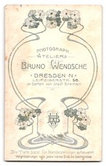Photograph Bruno Wendsche, Dresden, Leipzigerstr. 58, happy young lady with