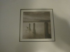 Art Photographs Two Black & White Prints 4×4 w/Large Matting and Frames 21×21