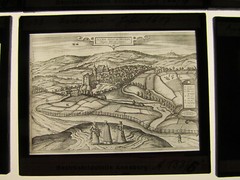 Erzgebirge cities after old engravings Annaberg etc. 14 historical glass pictures