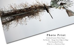 Country Photography Print | Windmill Picture | Oklahoma Wall Art