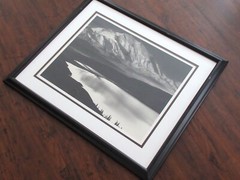Vintage Ansel Adams Mount McKinley & Wonder Lake Framed B&W Photographic Print