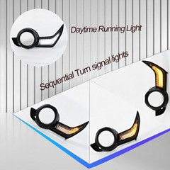 Full LED Front Fog DRL Replacement OEM Bumper Kit for Toyota 4Runner 2014-2023,