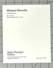 Michael Howells Untitled Portraits Announcement Card