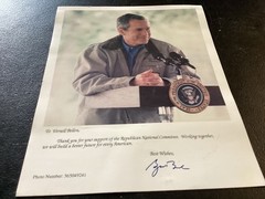 George W Bush 43rd President of the United States Auto Pen Singed Picture