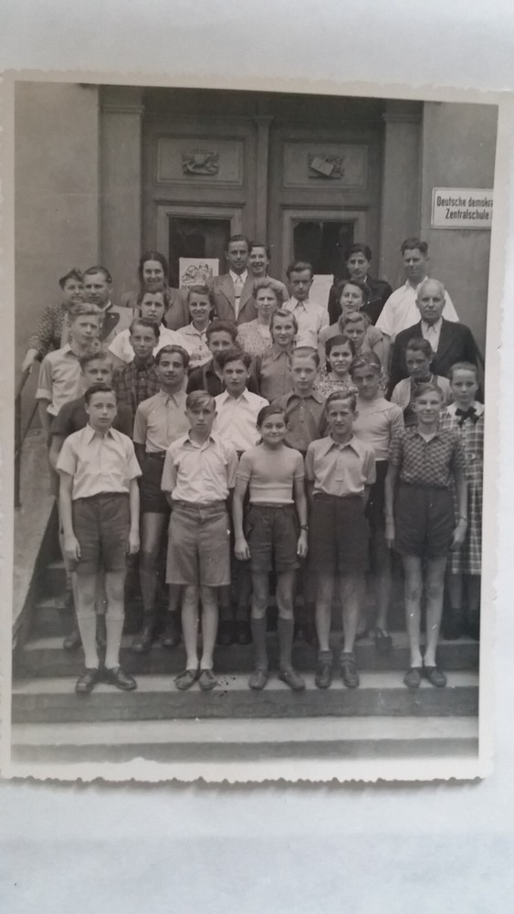 Photo Large Format 29 School Class Central School Circa 1950s Approx 13x18cm