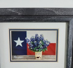 Vintage Richard Korczynski Texas Flag & Bluebonnet Original Photo Collage