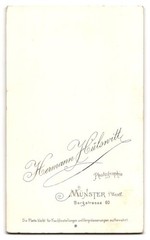 Photograph Herm. Hülswitt, Münster i. W., Bergstr. 60, Portrait Young Stately