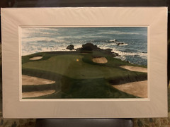 3- Professional Signature Pebble Beach Photographs Matted for Framing