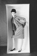 Vintage Photo Print 1960s Woman In Box 20X30cm