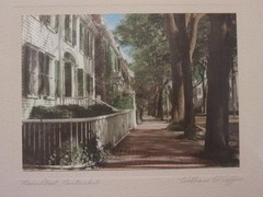 Colored Photo Street view of MAIN STREET, NANTUCKET, Signed by William W. Coffin