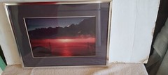 Golden Gate Bridge Sunny Cloudy Framed And Matted Photograph