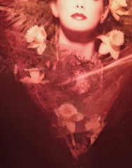 VINTAGE SURREAL MODERNIST PORTRAIT FIGURE FLOWER BOQUET PHOTOGRAPH AVANT GARDE
